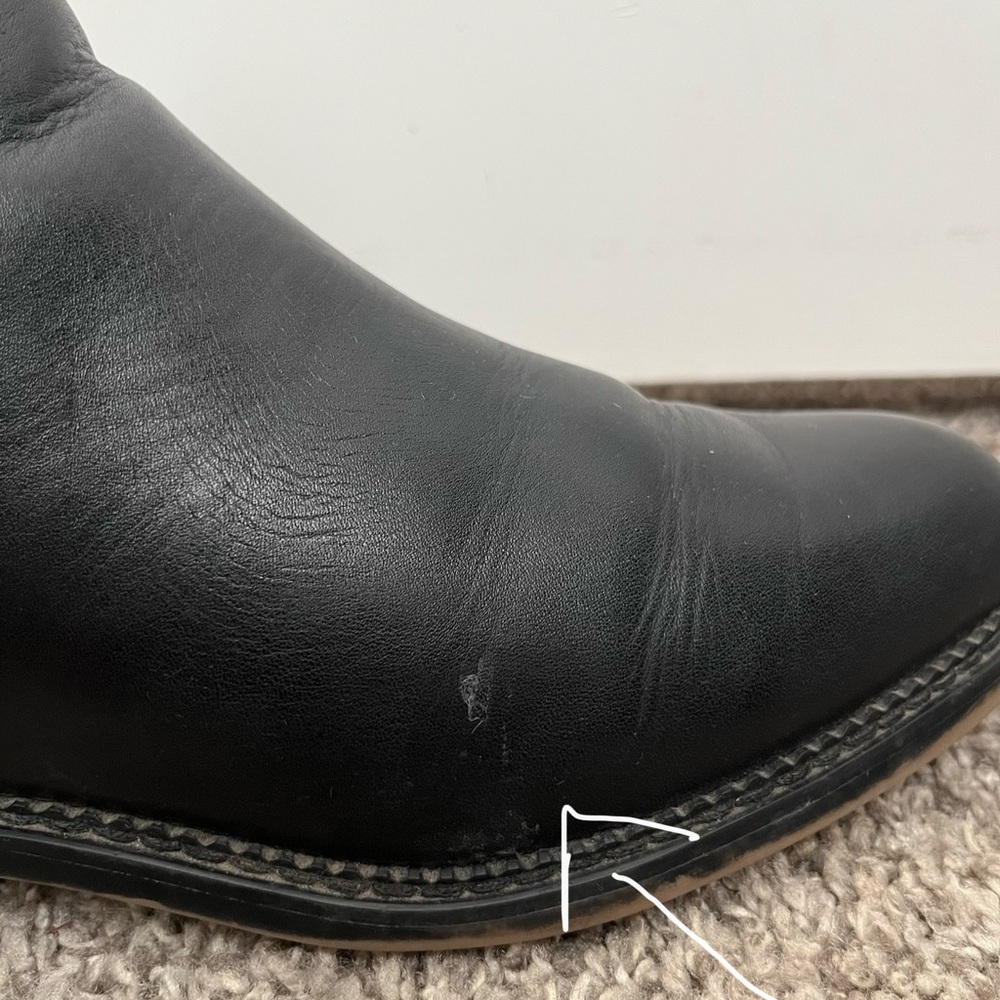 Franco Sarto Black Leather Ankle Chelsea Boots Dual Zipper Women's Size 8.5 - Picture 10 of 12